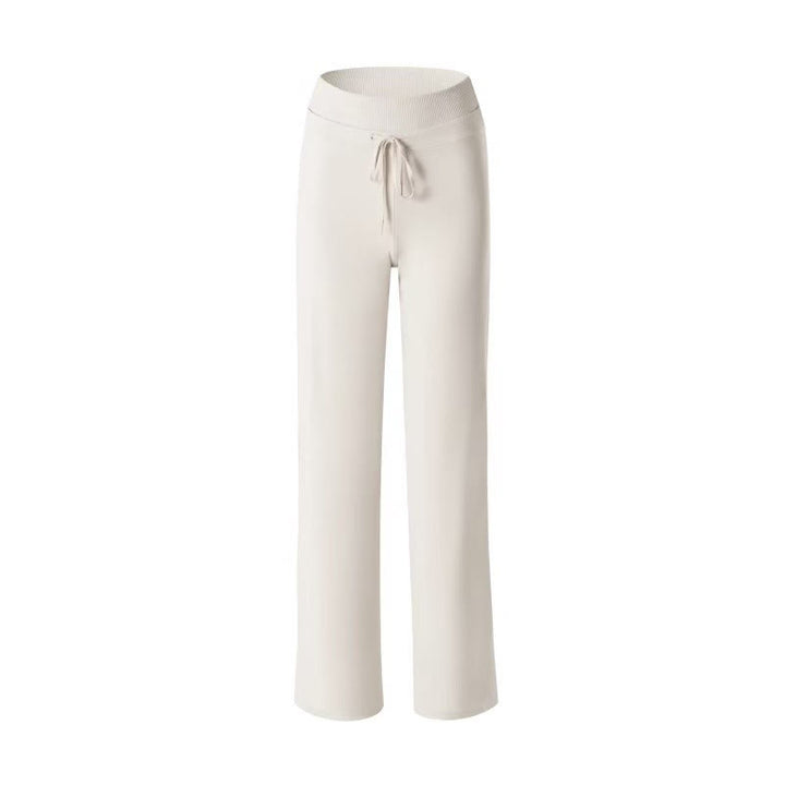 Pantaloni larghi da donna con elastico in vita, stile casual, con coulisse, per yoga e palestra, Buddha Stones - Bianco - US6, UK/AU10, EU38 (XL) - image 8