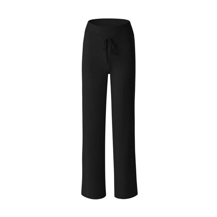 Pantaloni larghi da donna con elastico in vita, stile casual, con coulisse, per yoga e palestra, Buddha Stones - Nero - US6, UK/AU10, EU38 (XL) - image 7