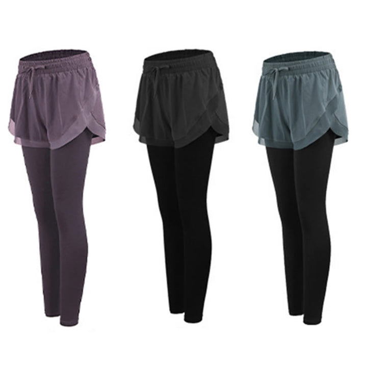 Buddha Stones 2 in 1 Leggings sportivi da donna per attività all'aperto e yoga - image 14