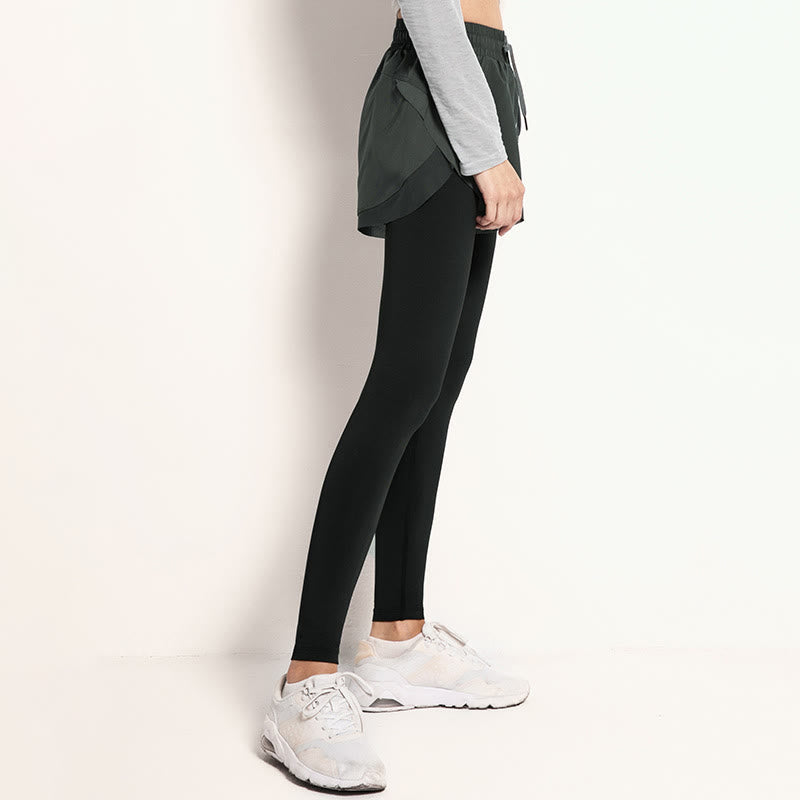 Buddha Stones 2 in 1 Leggings sportivi da donna per attività all'aperto e yoga - image 8