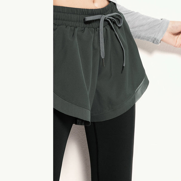 Buddha Stones 2 in 1 Leggings sportivi da donna per attività all'aperto e yoga - image 9