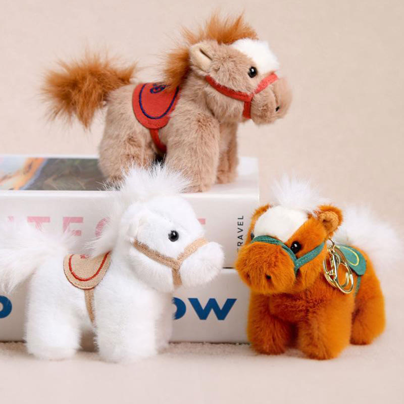 Decorazione da appendere con simpatico pony di peluche a tinta unita, motivo: anno del cavallo , Buddha Stones - image 13