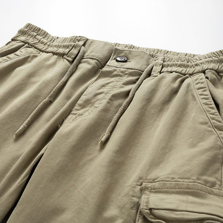Pantaloni da uomo affusolati con tasche, polsini elastici estivi in ​​cotone Buddha Stones - image 4
