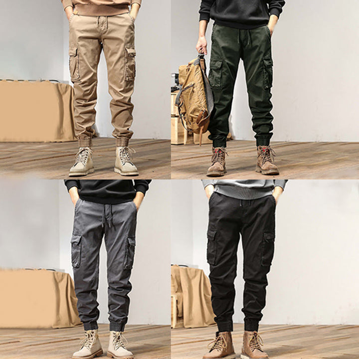 Pantaloni da uomo affusolati con tasche, polsini elastici estivi in ​​cotone Buddha Stones - image 13