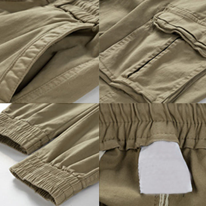 Pantaloni da uomo affusolati con tasche, polsini elastici estivi in ​​cotone Buddha Stones - image 5