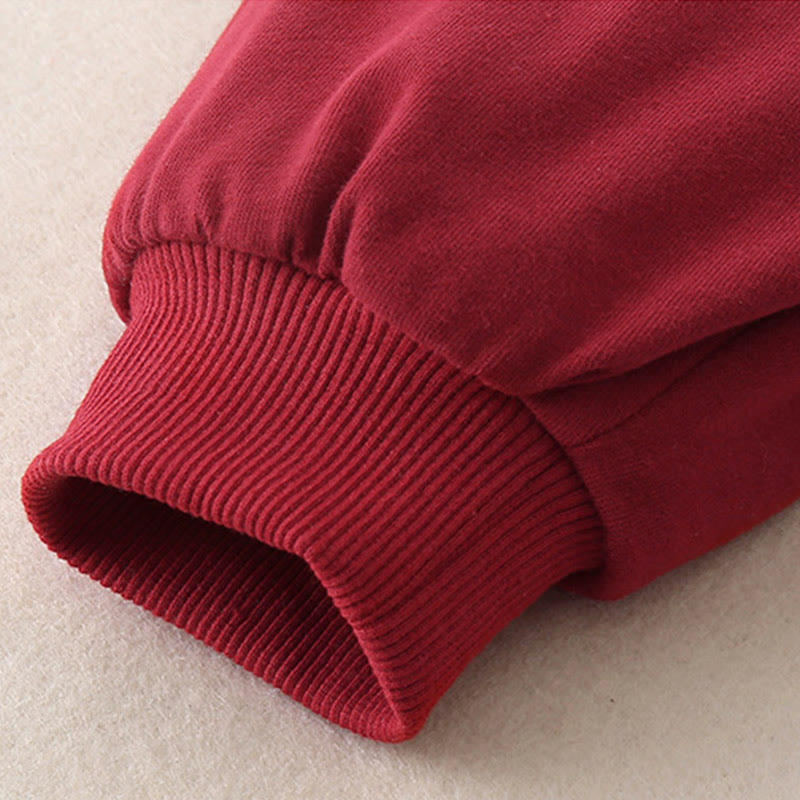 Set di abiti da bambino con maniche lunghe in cotone e pantaloni elasticizzati in vita con tasche, motivo: Buddha Stones invernale con motivo pesca, 2 pezzi - image 17