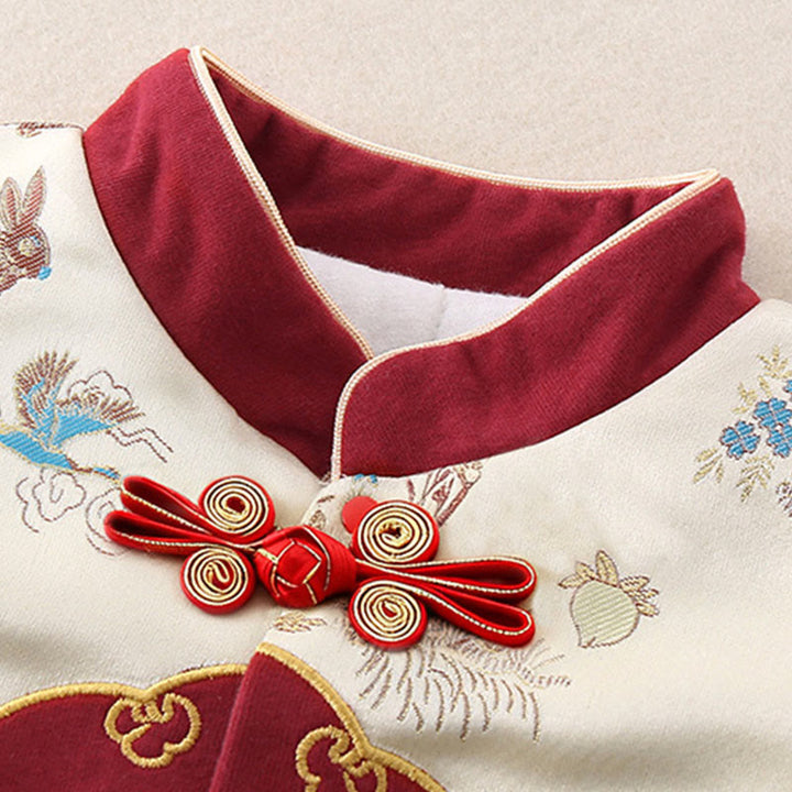 Set di abiti da bambino con maniche lunghe in cotone e pantaloni elasticizzati in vita con tasche, motivo: Buddha Stones invernale con motivo pesca, 2 pezzi - image 7