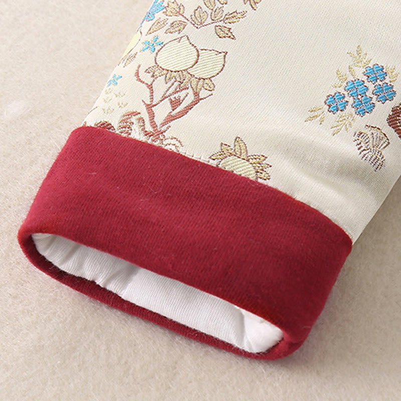 Set di abiti da bambino con maniche lunghe in cotone e pantaloni elasticizzati in vita con tasche, motivo: Buddha Stones invernale con motivo pesca, 2 pezzi - image 11