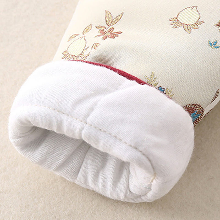 Set di abiti da bambino con maniche lunghe in cotone e pantaloni elasticizzati in vita con tasche, motivo: Buddha Stones invernale con motivo pesca, 2 pezzi - image 10