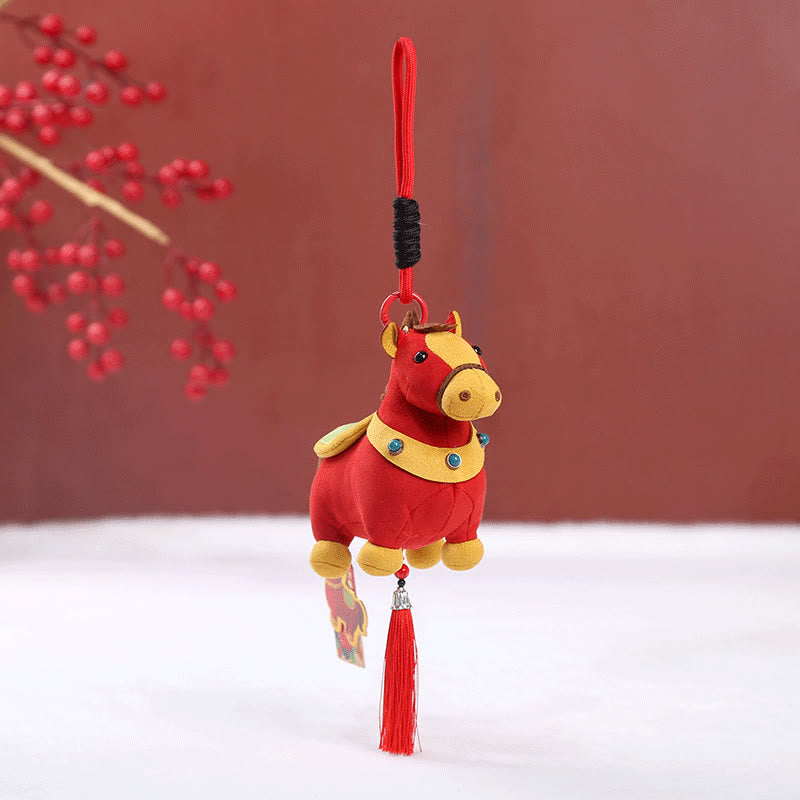 Buddha Stones Anno del Cavallo Multicolore Carino Cavallo Nappa Prosperità Corda Decorazione Appesa - image 1