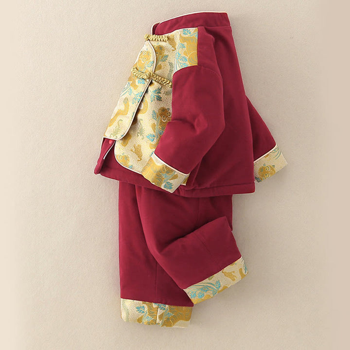 Set di abiti da bambino con maniche lunghe in cotone e pantaloni elasticizzati in vita con tasche, motivo: tigre, motivo: Buddha Stones, 2 pezzi - image 3