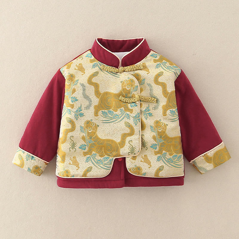 Set di abiti da bambino con maniche lunghe in cotone e pantaloni elasticizzati in vita con tasche, motivo: tigre, motivo: Buddha Stones, 2 pezzi - image 6