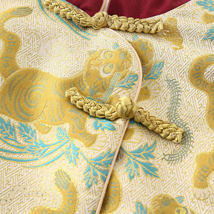 Set di abiti da bambino con maniche lunghe in cotone e pantaloni elasticizzati in vita con tasche, motivo: tigre, motivo: Buddha Stones, 2 pezzi - image 8