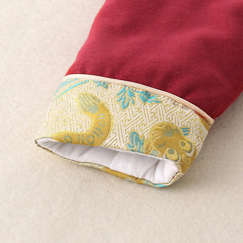 Set di abiti da bambino con maniche lunghe in cotone e pantaloni elasticizzati in vita con tasche, motivo: tigre, motivo: Buddha Stones, 2 pezzi - image 10