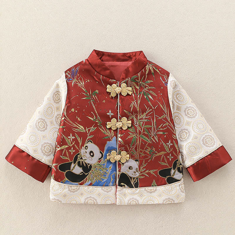 Set di 2 completi invernali con pantaloni elastici in vita e maniche lunghe per neonato, motivo: panda e bambù, motivo: Buddha Stones - image 4