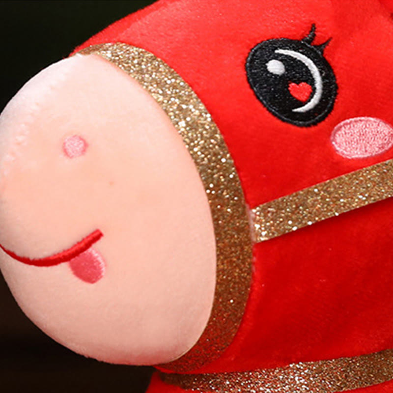 Buddha Stones Decorazione per la casa energetica con bambola di peluche pony dell'anno del cavallo - image 2