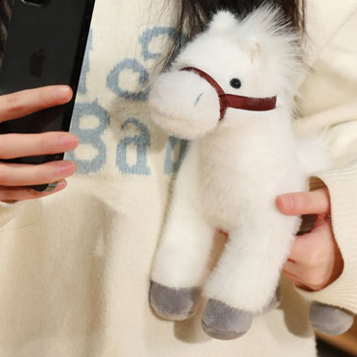 Buddha Stones Anno del cavallo, grazioso pony in tinta unita, peluche, decorazione per la casa della prosperità - image 7