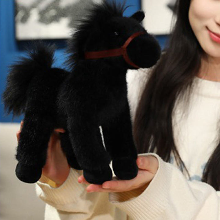 Buddha Stones Anno del cavallo, grazioso pony in tinta unita, peluche, decorazione per la casa della prosperità - image 10