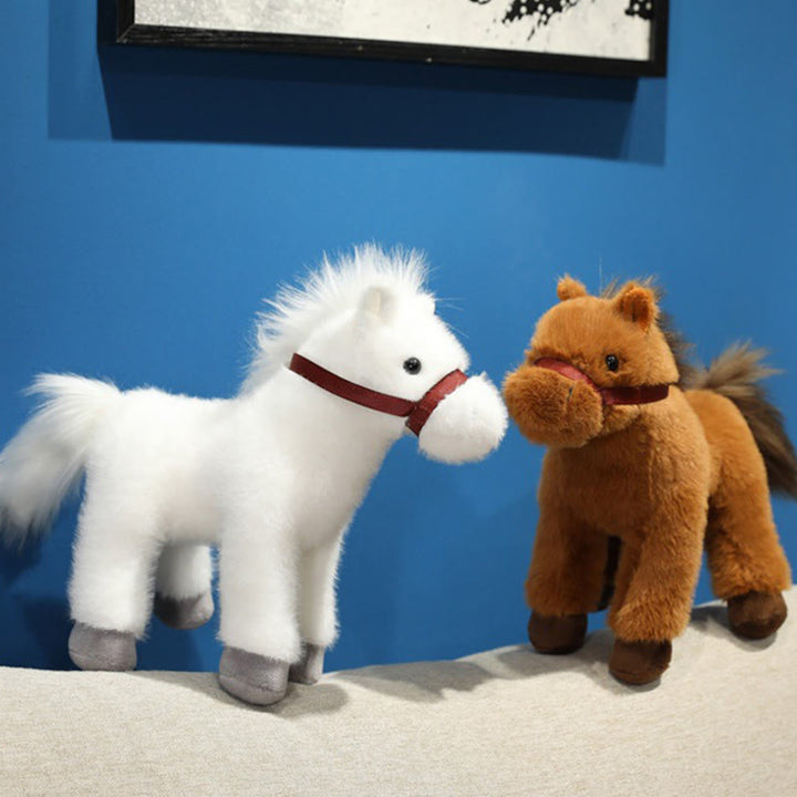 Buddha Stones Anno del cavallo, grazioso pony in tinta unita, peluche, decorazione per la casa della prosperità - image 12