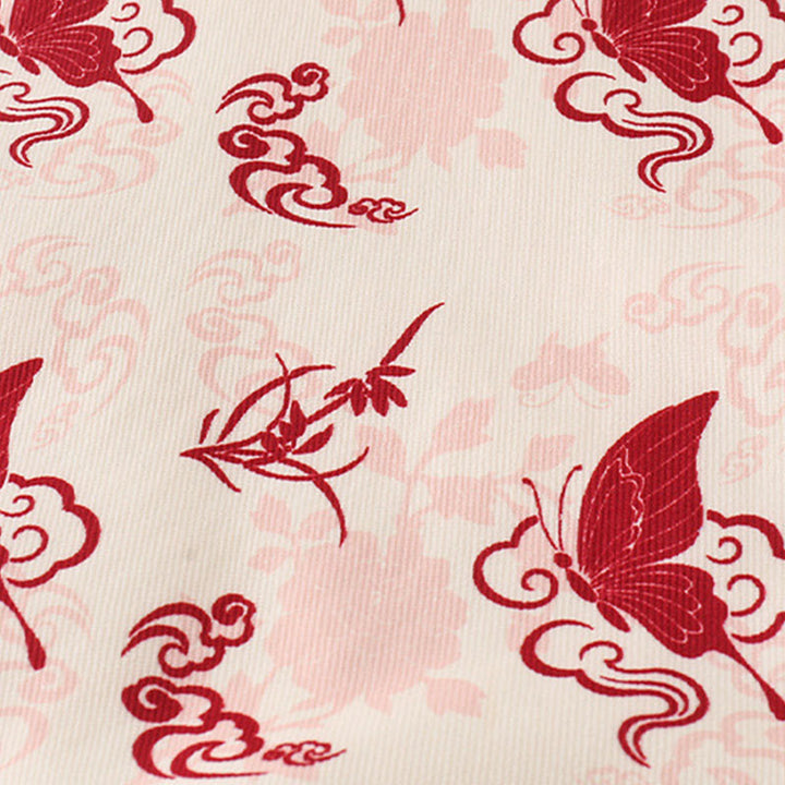 Tutina intera a maniche lunghe in cotone per bambina con motivo a farfalle invernali e nuvole di buon auspicio, motivo Buddha Stones - image 11