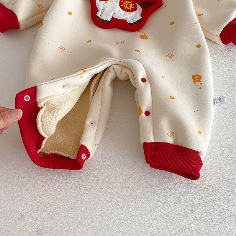 Tutina intera a maniche lunghe in cotone per neonato e bambina, motivo: Buddha Stones, modello: Anno del Cavallo Invernale - image 10