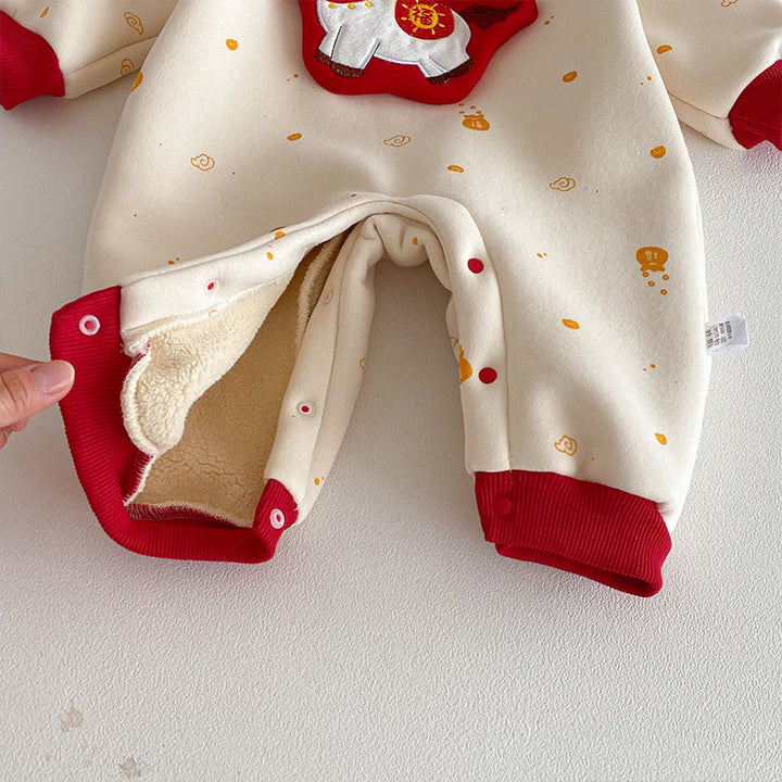 Tutina intera a maniche lunghe in cotone per neonato e bambina, motivo: Buddha Stones, modello: Anno del Cavallo Invernale - image 10