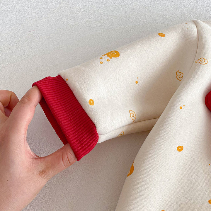 Tutina intera a maniche lunghe in cotone per neonato e bambina, motivo: Buddha Stones, modello: Anno del Cavallo Invernale - image 8