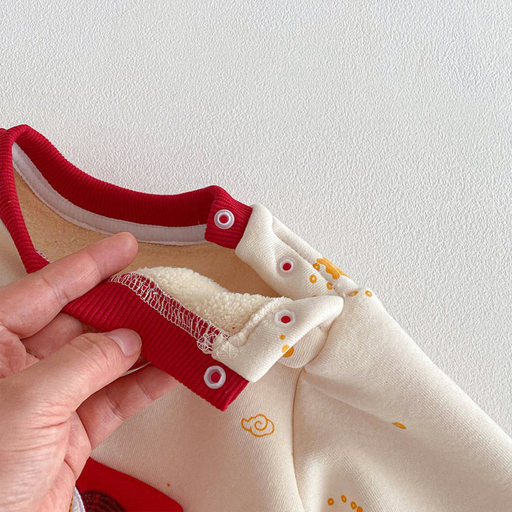 Tutina intera a maniche lunghe in cotone per neonato e bambina, motivo: Buddha Stones, modello: Anno del Cavallo Invernale - image 11