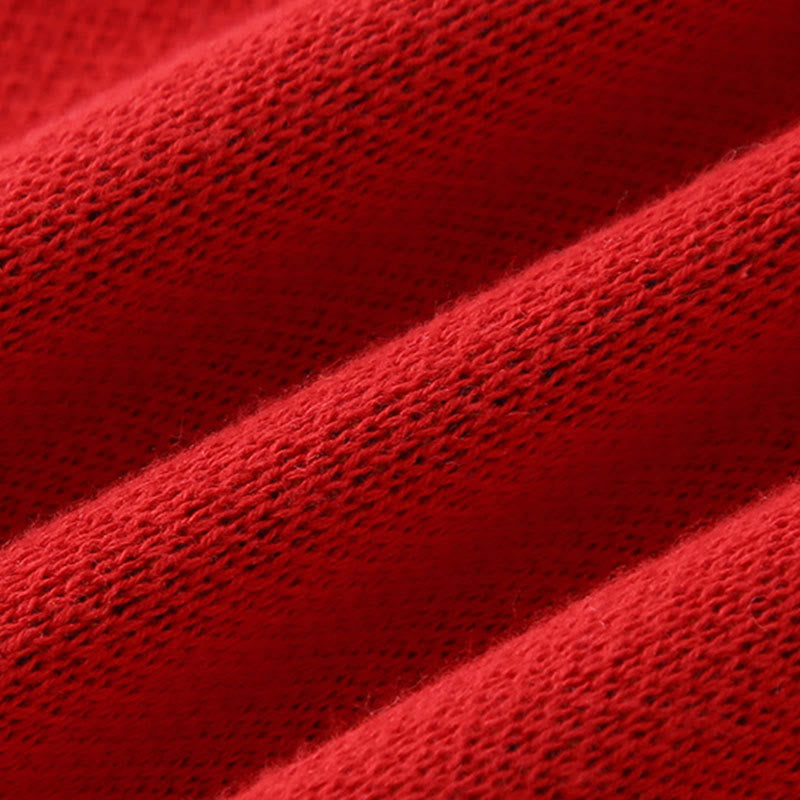 Tutina intera in maglia a maniche lunghe in cotone per neonato e bambina, motivo drago rosso, autunno inverno, Buddha Stones - image 11