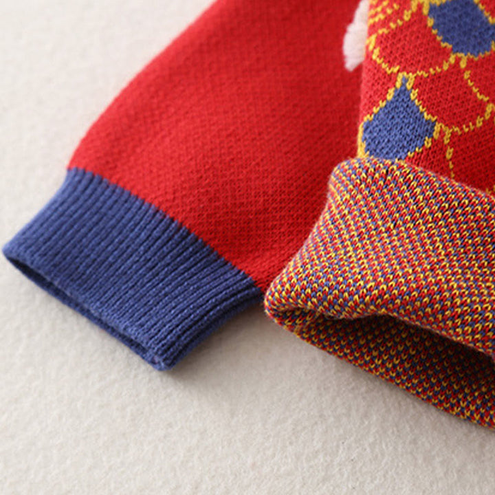 Tutina intera in maglia a maniche lunghe in cotone per neonato e bambina, motivo drago rosso, autunno inverno, Buddha Stones - image 8