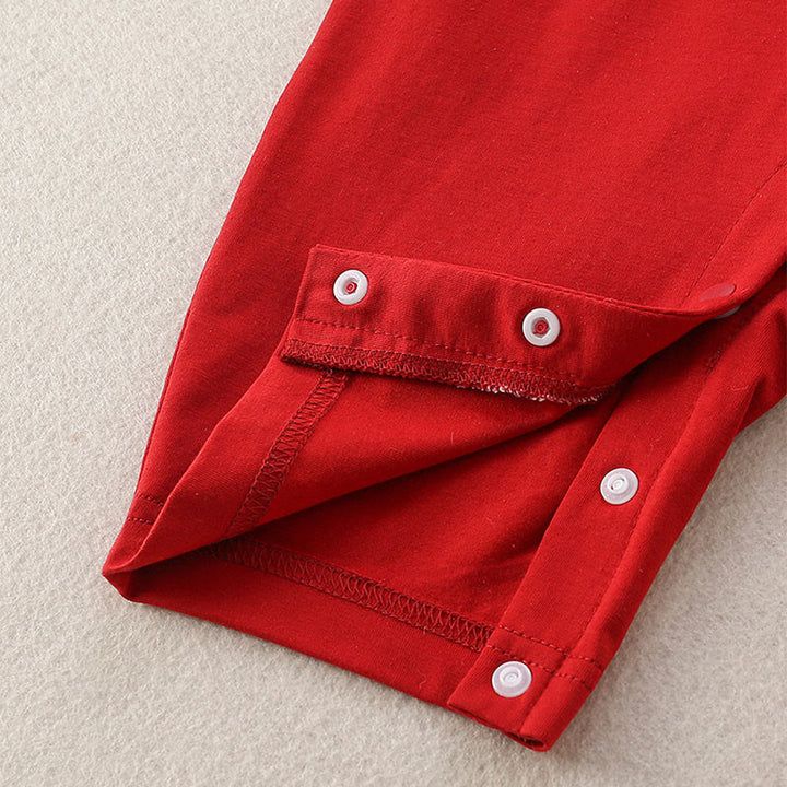 Tutina intera a maniche lunghe in cotone per bambina con motivo a farfalla rossa, primavera e autunno, motivo Buddha Stones - image 6