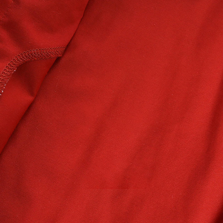 Tutina intera a maniche lunghe in cotone per bambina, motivo Buddha Stones, primavera/autunno, rossa, con design a forma di piccola persona - image 6