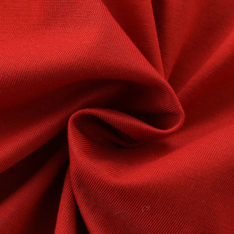 Tutina intera a maniche lunghe in cotone per bambina, motivo Buddha Stones, primavera/autunno, rossa, con design a forma di piccola persona - image 8