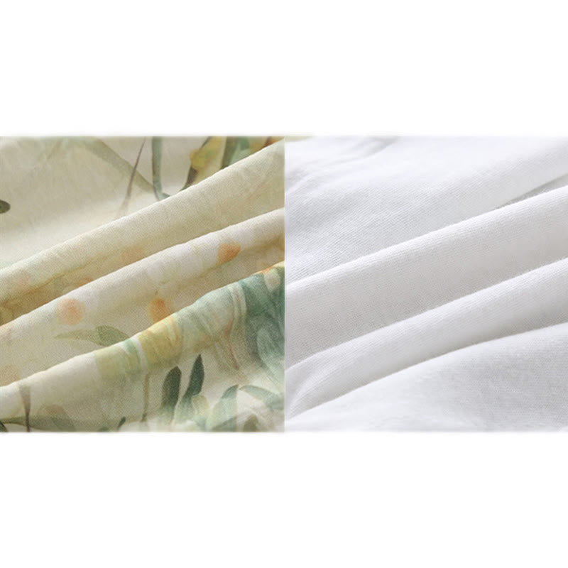 Tutina intera a maniche lunghe in cotone per bambina con motivo Buddha Stones, primavera, autunno, fiori beige, erba verde - image 16