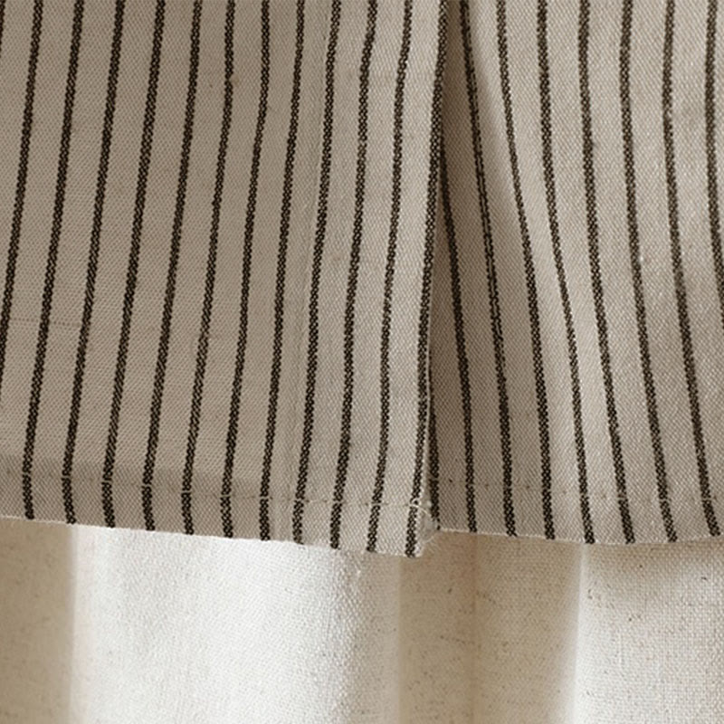 Camicia da donna a maniche lunghe con colletto rialzato, bottoni e tasca, motivo a righe autunnali Buddha Stones - image 11