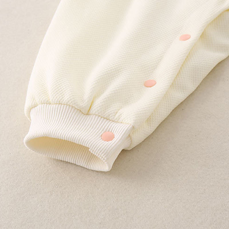 Tutina intera a maniche lunghe in cotone per bambina con design a padiglione, primavera-autunno, motivo Buddha Stones - image 10