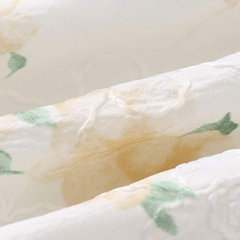 Tutina intera in cotone a maniche lunghe per bambina, con scollo a V, motivo: Buddha Stones, primavera/autunno, fiori giallo chiaro - image 5