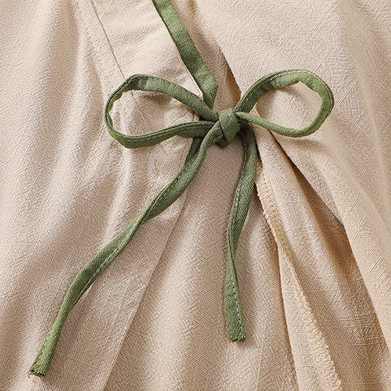 Camicia da donna a maniche a tre quarti con lacci e bottoni a forma di rana, stile retrò, con motivo Buddha Stones. - image 8