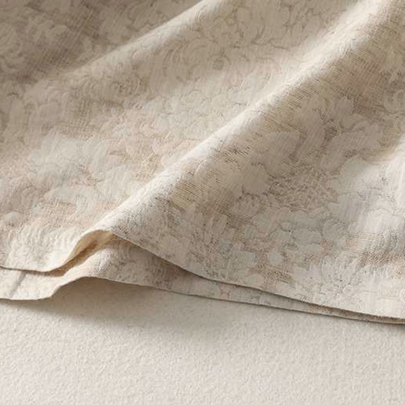 Camicia da donna in cotone e lino a maniche lunghe con motivo testurizzato e bottoni a Buddha Stones - image 7