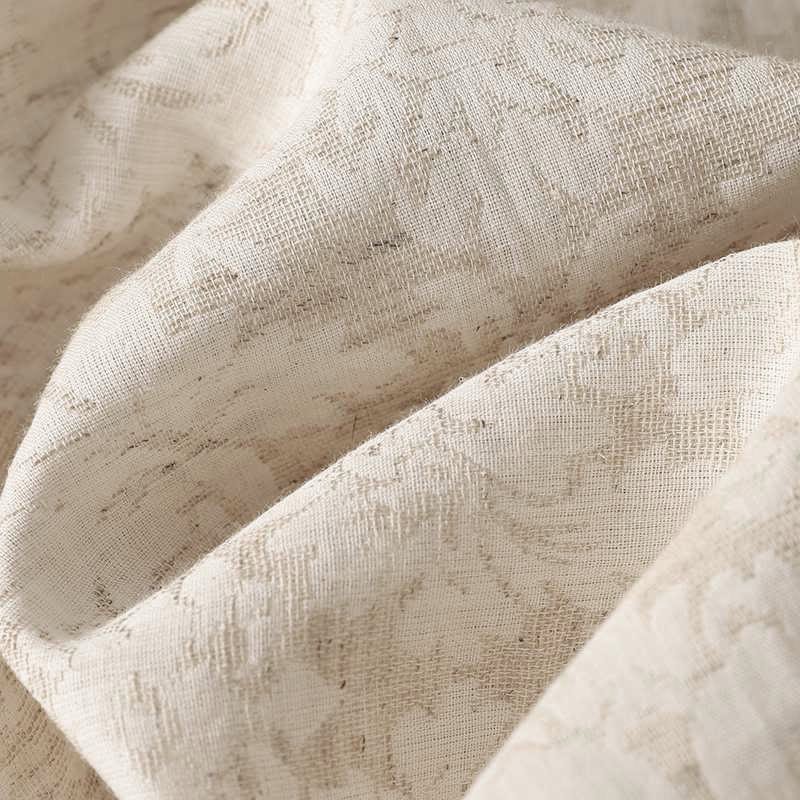 Camicia da donna in cotone e lino a maniche lunghe con motivo testurizzato e bottoni a Buddha Stones - image 6