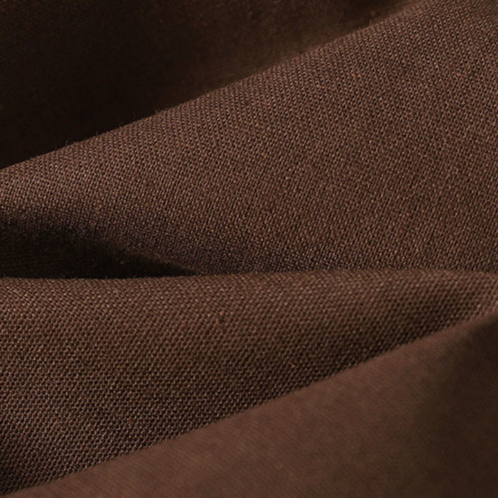 Pantaloni larghi in cotone con tasche e elastico in vita con ricamo Buddha Stones da donna - image 25