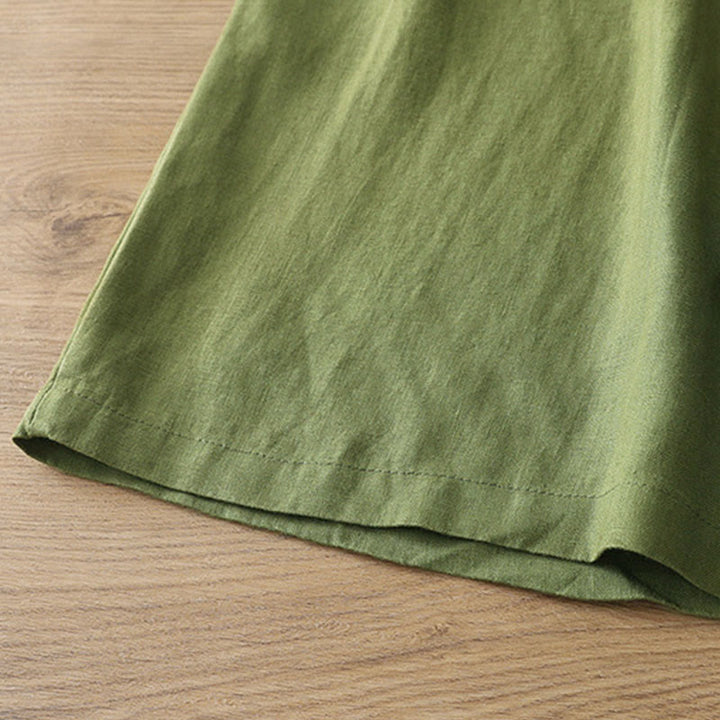 Pantaloni larghi in cotone con tasche e cerniera, tinta unita, da donna, modello Buddha Stones, per l'autunno e il pendolarismo - image 25