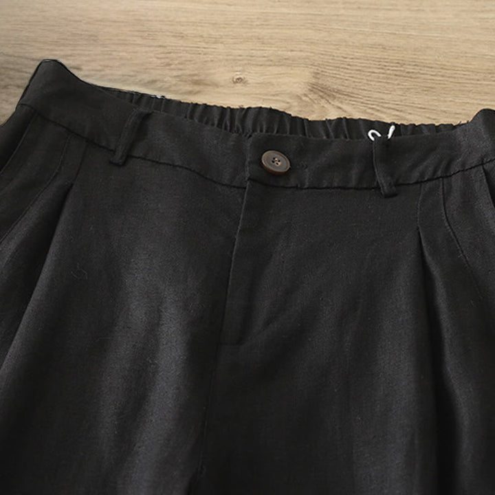 Pantaloni larghi in cotone con tasche e cerniera, tinta unita, da donna, modello Buddha Stones, per l'autunno e il pendolarismo - image 18