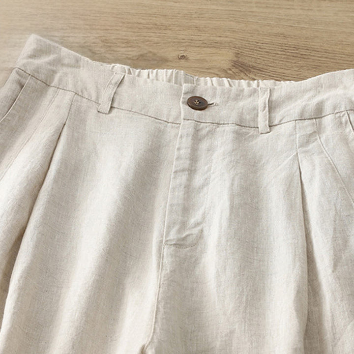 Pantaloni larghi in cotone con tasche e cerniera, tinta unita, da donna, modello Buddha Stones, per l'autunno e il pendolarismo - image 36