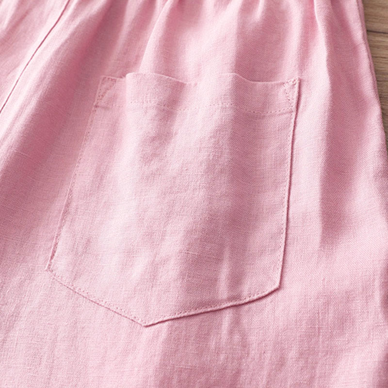 Pantaloni larghi in cotone con tasche e cerniera, tinta unita, da donna, modello Buddha Stones, per l'autunno e il pendolarismo - image 29