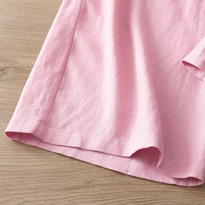 Pantaloni larghi in cotone con tasche e cerniera, tinta unita, da donna, modello Buddha Stones, per l'autunno e il pendolarismo - image 30