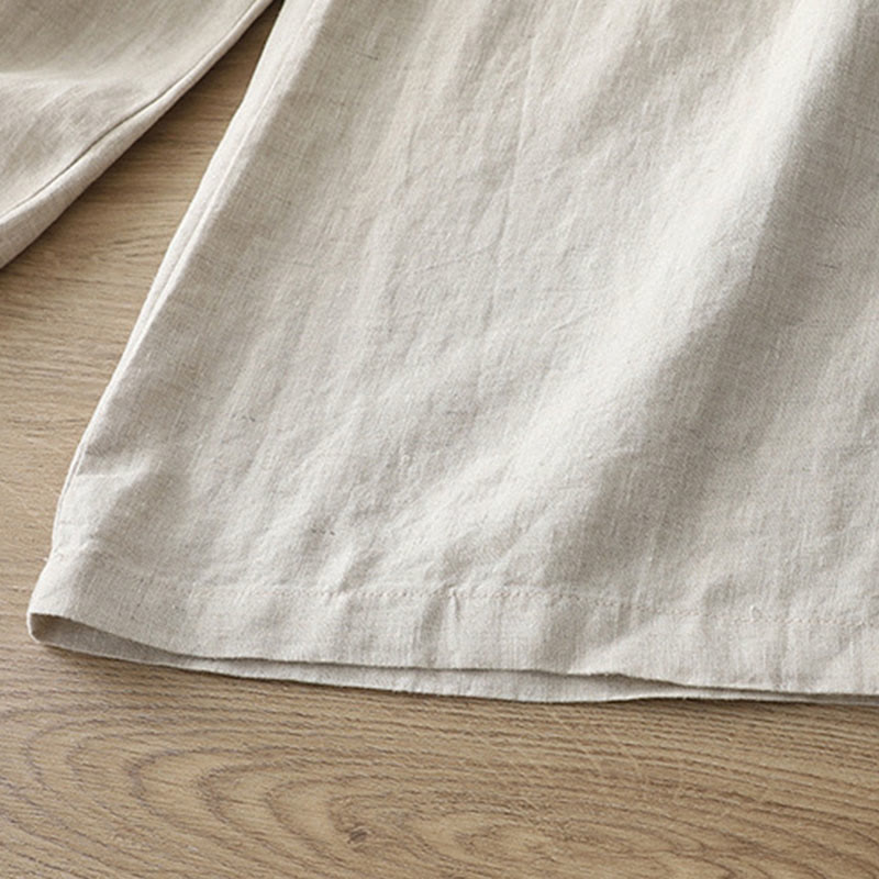 Pantaloni larghi in cotone con tasche e cerniera, tinta unita, da donna, modello Buddha Stones, per l'autunno e il pendolarismo - image 38