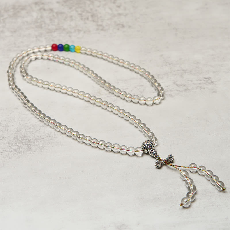 Buddha Stones Vajra Charm Liuli 108 Perle Potere Spirituale Forza Mala - image 2