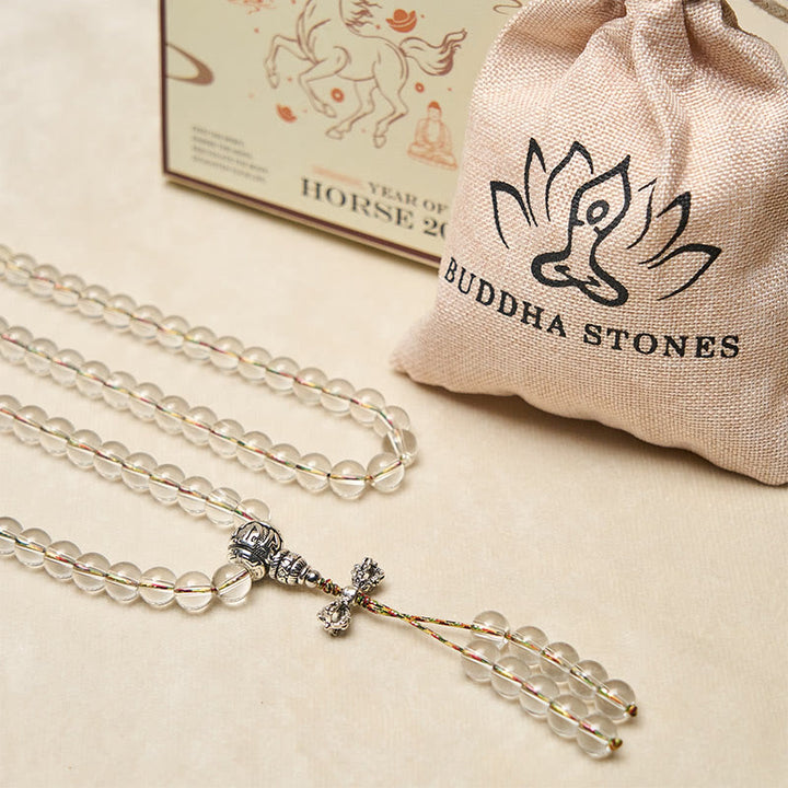 Buddha Stones Vajra Charm Liuli 108 Perle Potere Spirituale Forza Mala - image 6