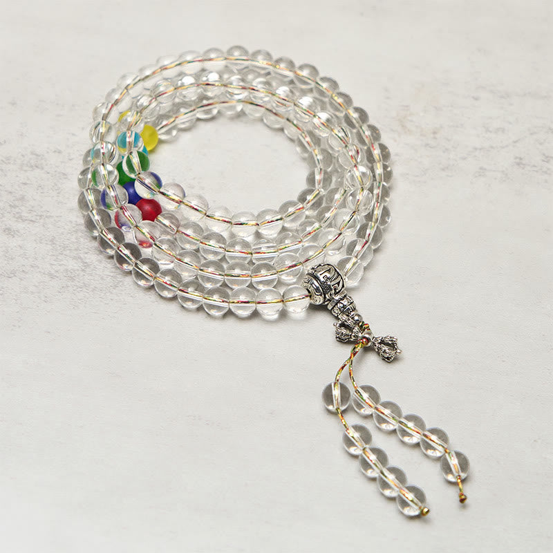 Buddha Stones Vajra Charm Liuli 108 Perle Potere Spirituale Forza Mala - image 1